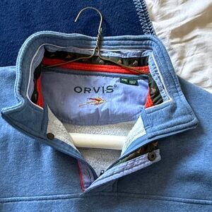 Orvis Light Blue Fleece-Lined Pullover (xxl)